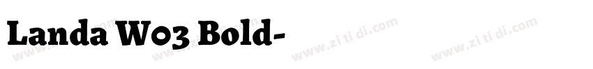 Landa W03 Bold字体转换
